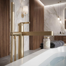Szabadon álló padló csaptelep Rea Grace Brush Gold