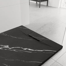 Zuhanytálca Bazalt CARRARA BLACK 90x90