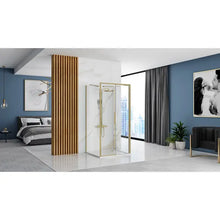 Falra szerelhető zuhanykabin REA Rapid Slide Brush Gold