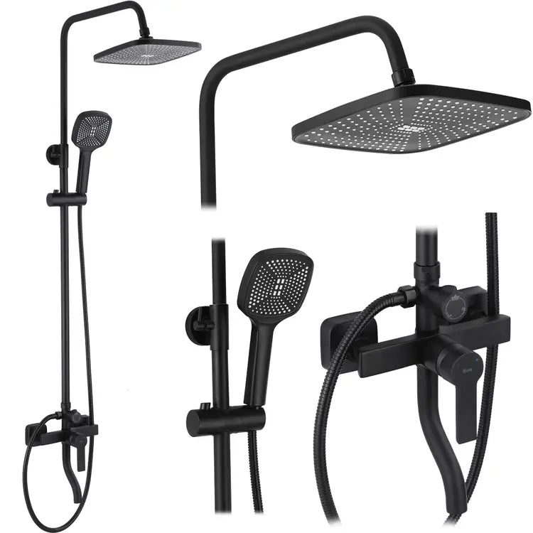 Zuhanyszett REA ARGUS BLACK MATT