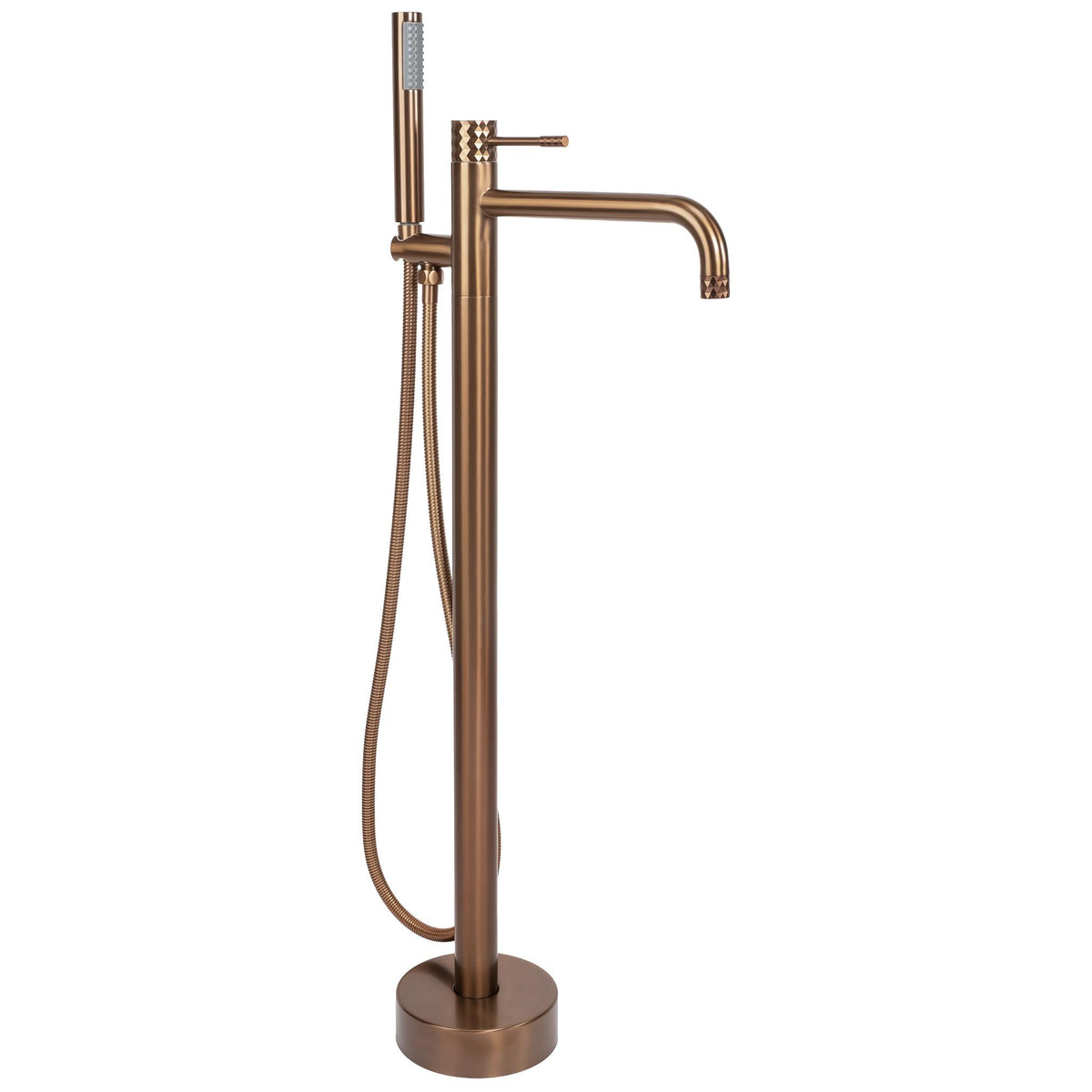 Szabadon álló padló csaptelep Rea Lungo Diamond Brush Copper
