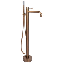 Szabadon álló padló csaptelep Rea Lungo Diamond Brush Copper