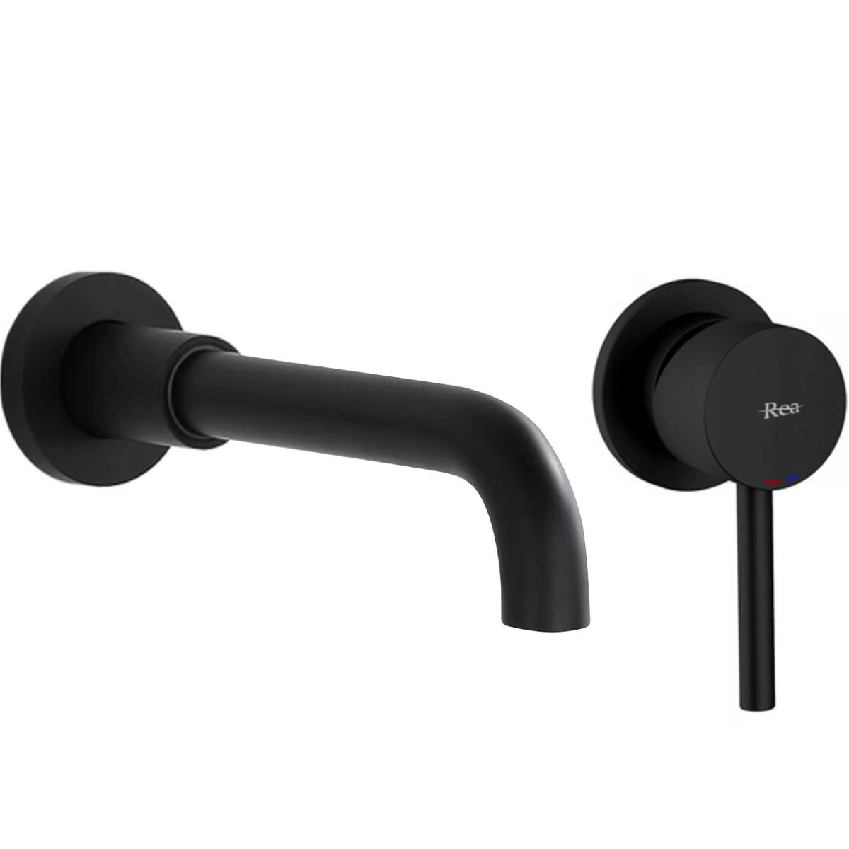 Falra szerelhető csaptelep Rea Lungo LONG black mat + box