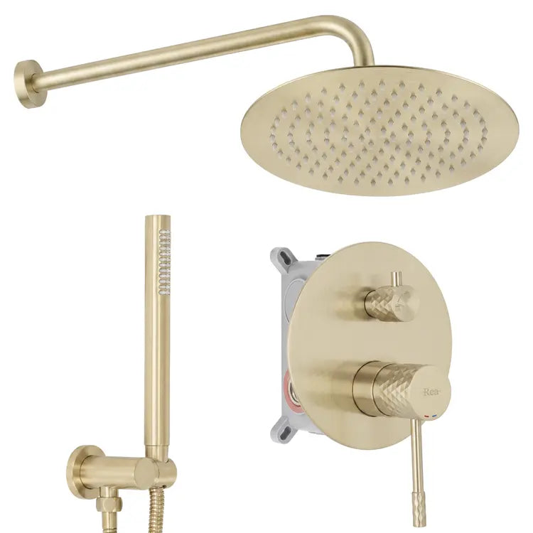 Zuhanyszett rejtett Rea Lungo Diamond Brush Gold + BOX