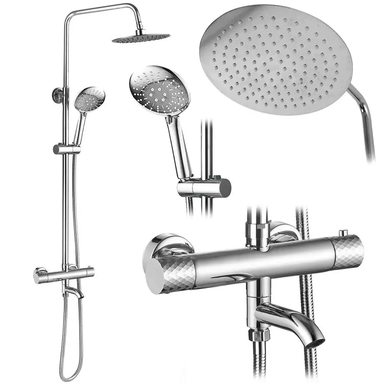 Termosztátos zuhanyszett Lungo Diamond chrome