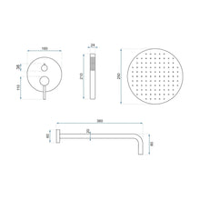 Zuhanyszett rejtett Rea Lungo Grip Brush Copper + box