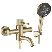 Fürdőkád csaptelep Rea Lungo Stripe Gold Brush