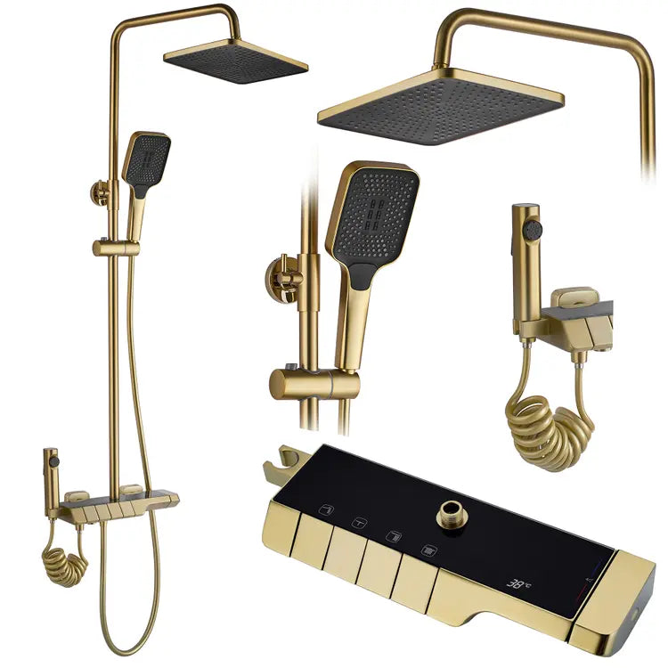 Zuhanyszett Termosztátos REA ROB Gold Brush