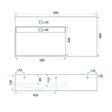 Konglomerátum mosdó Archi 90 CM Grey MATT