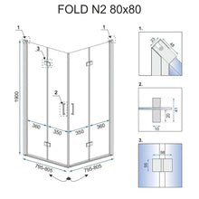Összecsukható zuhanykabin Rea Fold N2