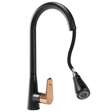 Konyhai csaptelep Rea Mild black mat rose gold