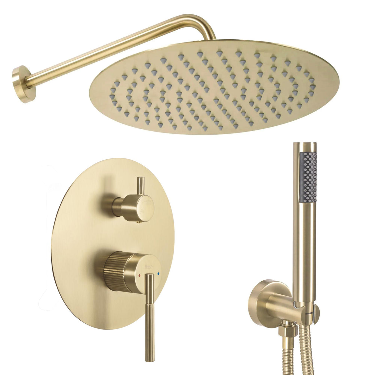 Zuhanyszett rejtett Rea Argon Gold Brush + box