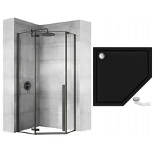 Zuhanykabin Rea DIAMOND black MAT