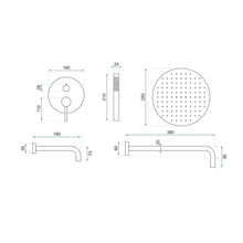 Rejtett Zuhanyszett Rea Lungo Copper + BOX