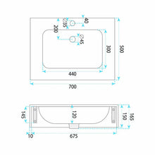 Fali mosdó REA Aresa Belt White 70