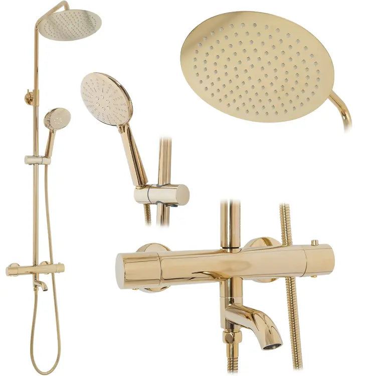 Termosztátos zuhanyszett Lungo gold