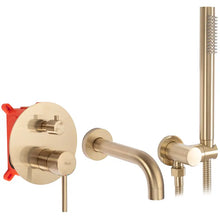 Fürdőkád csaptelep Rea Lungo Gold Brush + Box