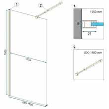 Zuhanyfal Rea Aero Gold N Walk In + EVO