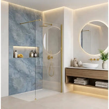Zuhanyfal Rea Flexi Transparent / Gold