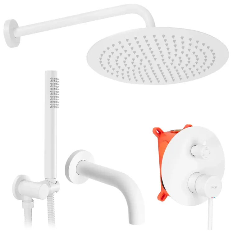 Rejtett Zuhanyszett Rea Lungo WHITE Matt + BOX