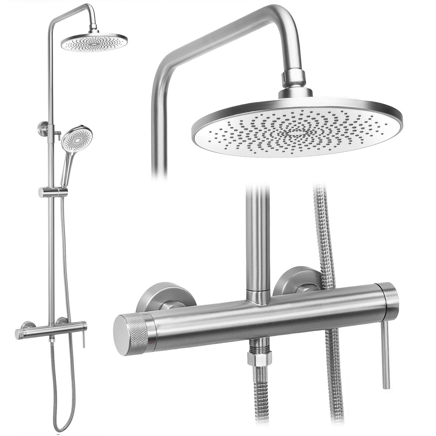 Zuhanyszett Rea Foss Clif Brush Nickel