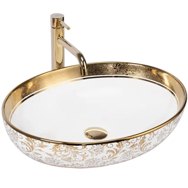 Pultos mosdókagyló Rea Margot White/Gold